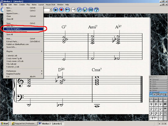 Wybierz "File/Save As Graphics..."